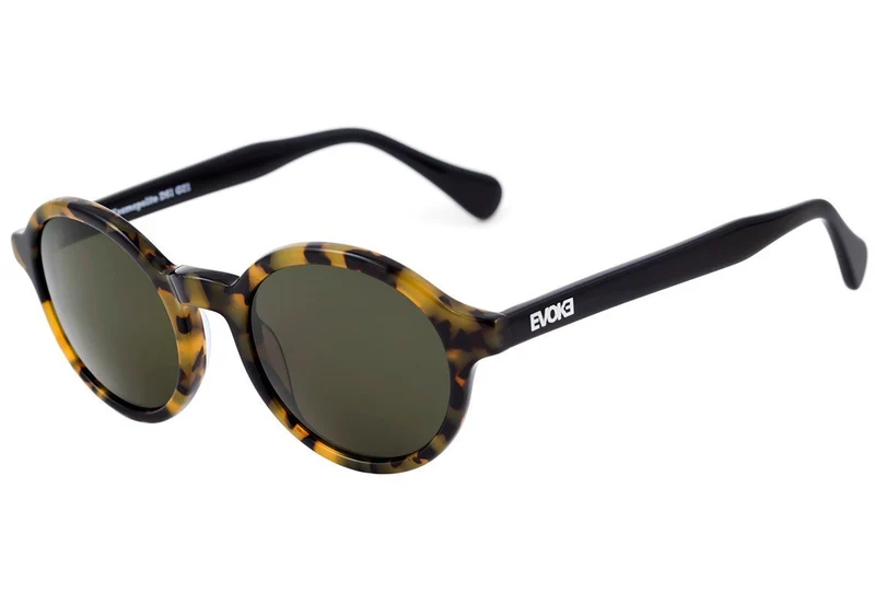 Óculos de Sol Evoke Kosmopolite DS1 G21 Blond Turtle Temple Black / G15 Green