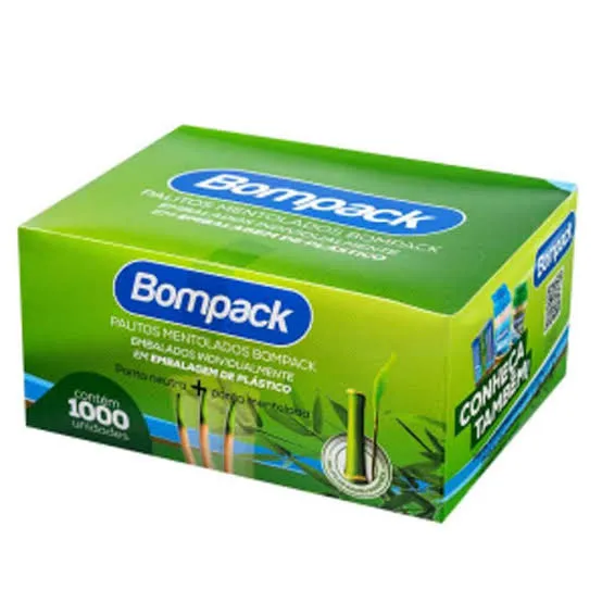 PALITO BOMPACK BAMBU MENTOLADO EMB. C/1000