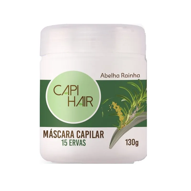 Máscara Capilar Antiqueda 15 Ervas Capi Hair Abelha Rainha 130g