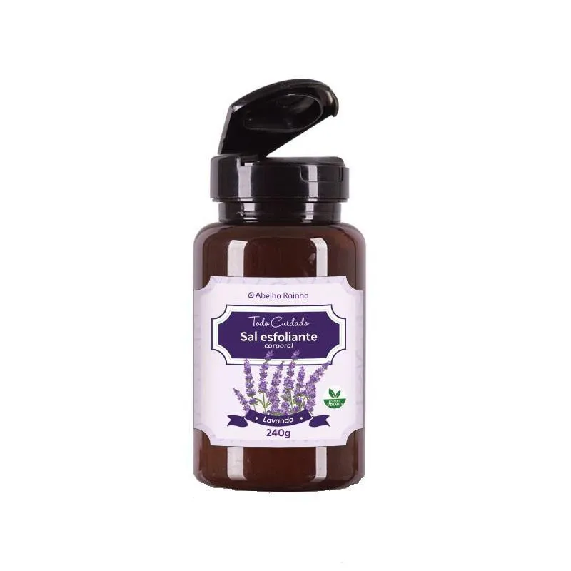Sal Corporal Vegano Lavanda Todo Cuidado Abelha Rainha 240g