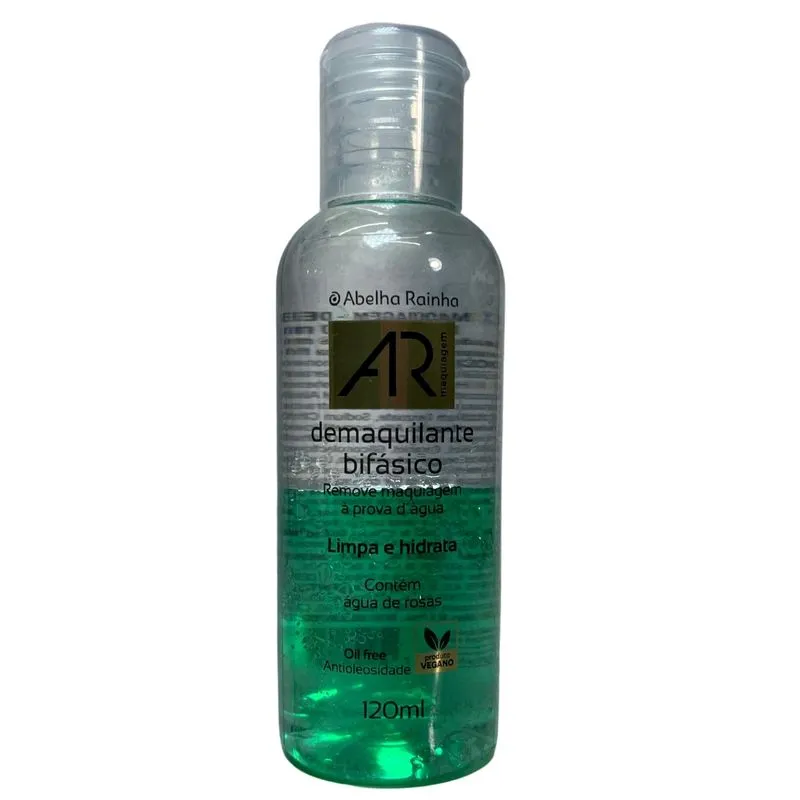 Demaquilante Bifásico Limpa E Hidrata Vegano Ar Maquiagem Abelha Rainha 120Ml