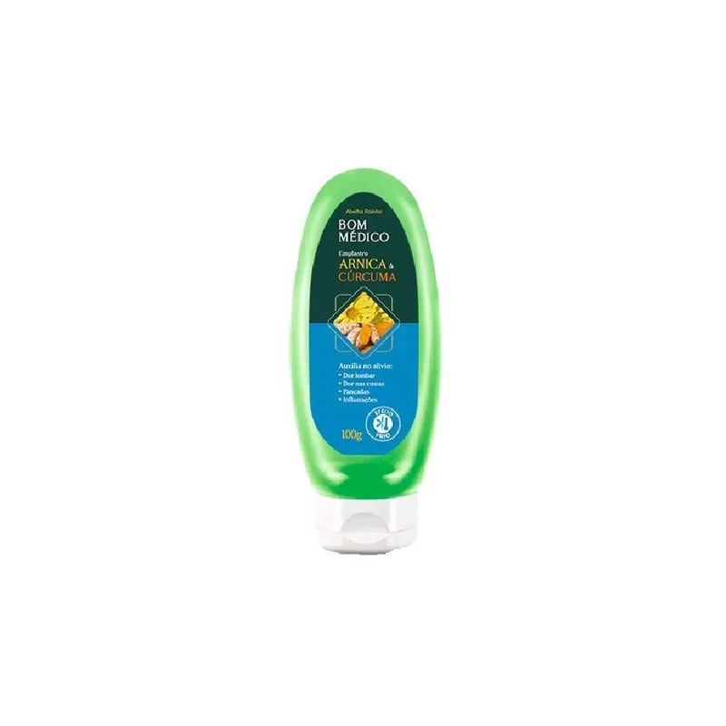 Emplastro Para Dores Localizadas Arnica e Cúrcuma Bom Médico Abelha Rainha 100g
