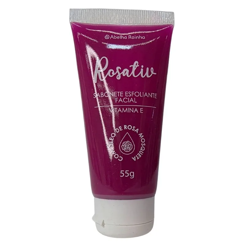 Sabonete Esfoliante Facial Rosa Mosqueta Rosativ Abelha Rainha 55g