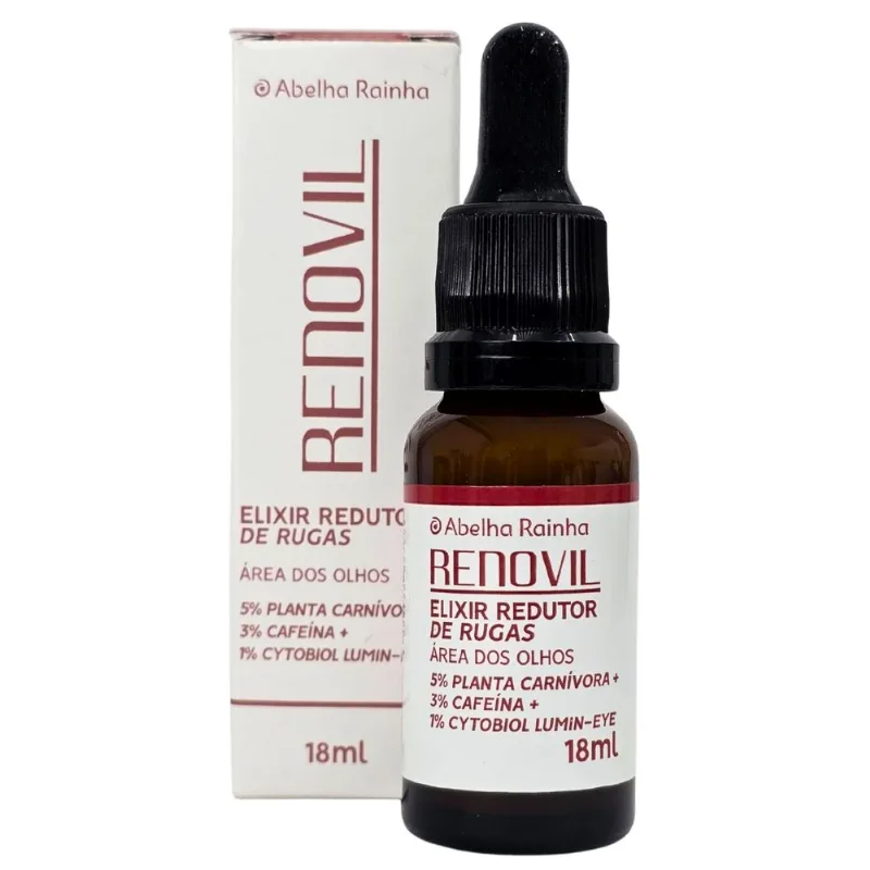 Elixir Redutor de Rugas, Bolsas e Olheiras Área dos Olhos Renovil Abelha Rainha 18ml