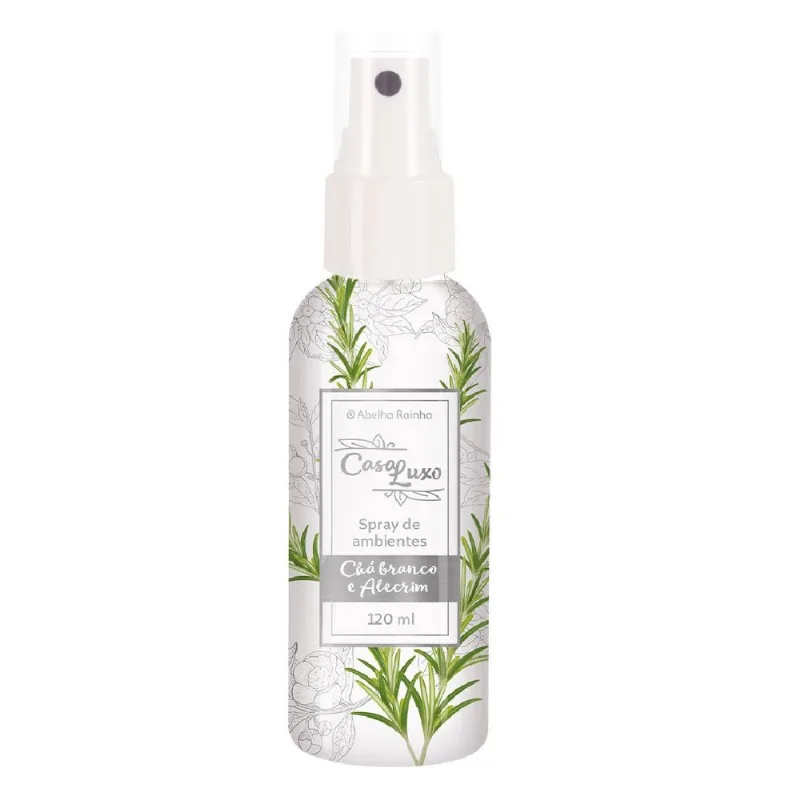 Spray Aromatizador De Ambiente Chá Branco E Alecrim Casa Luxo Abelha Rainha 120ml