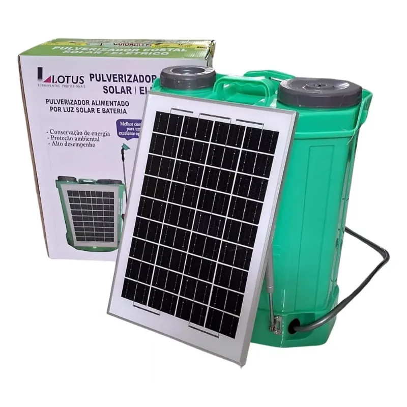 Pulverizador Costal com Beteria Eletrica e Painel Solar 20l - Lotus