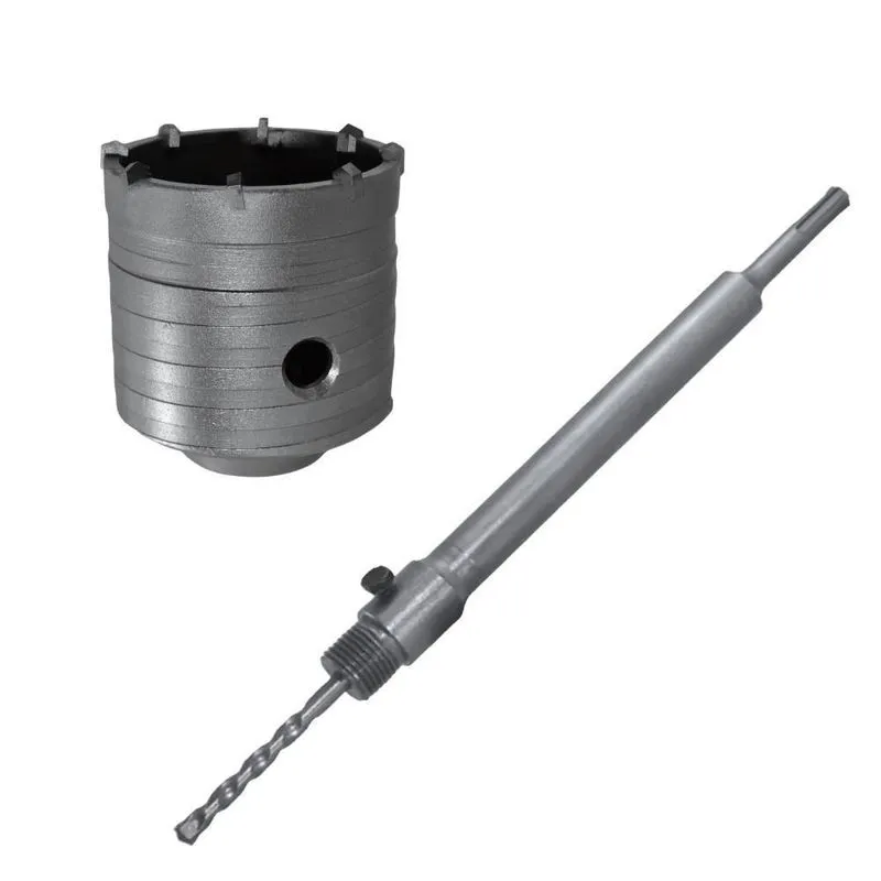 Kit Serra Copo 65mm Com Suporte Sds Plus 250mm Lotus