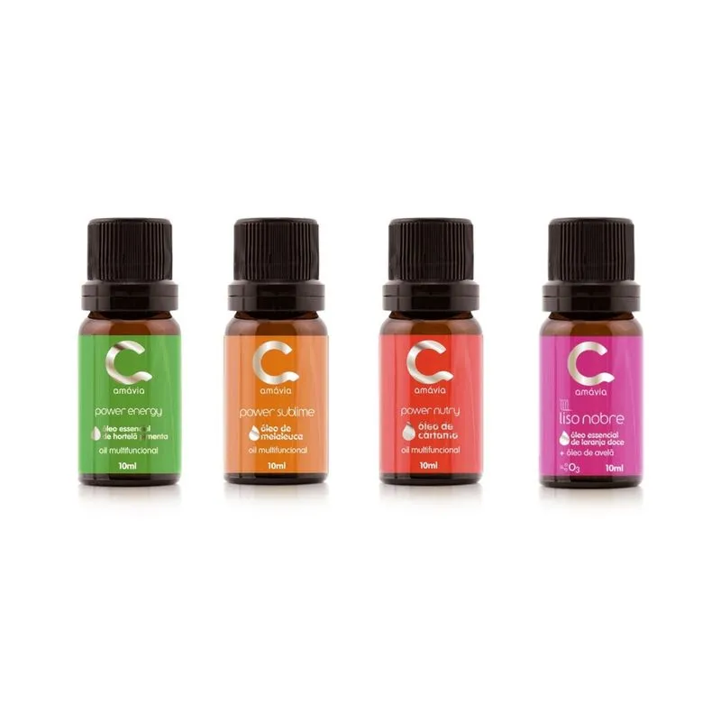 Kit 4 óleos essencias amávia