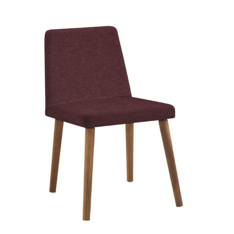 Cadeira Pri Linho Marsala Base Gota Madeira Tauari T1076