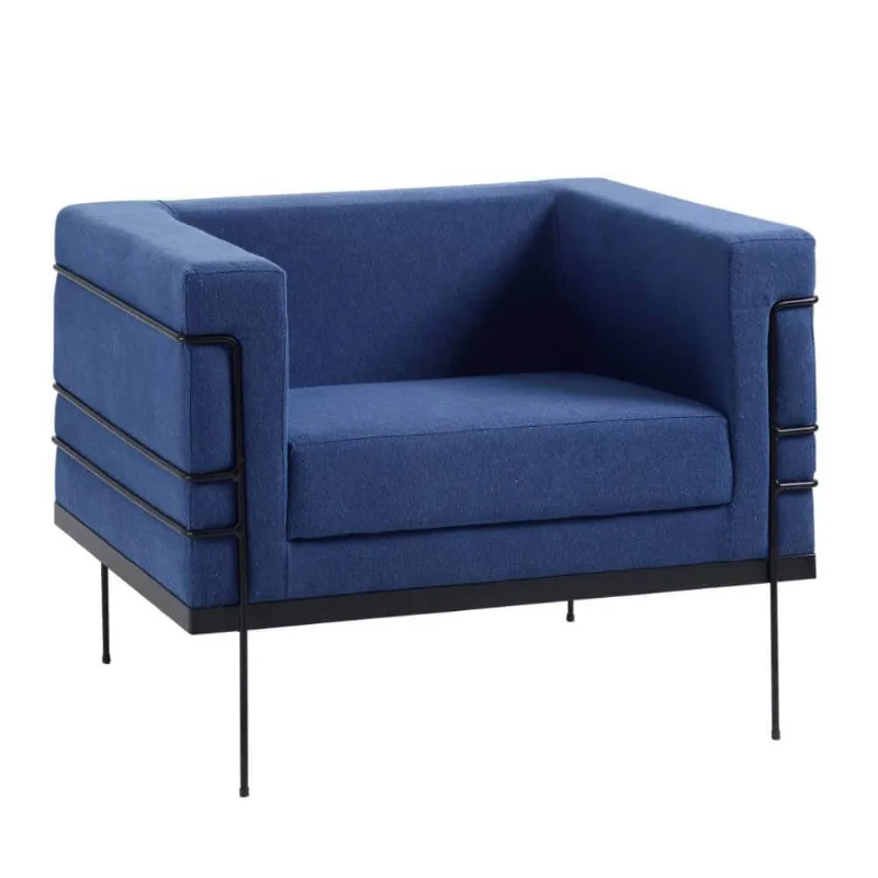 Poltrona Le Corbosier Azul Marinho