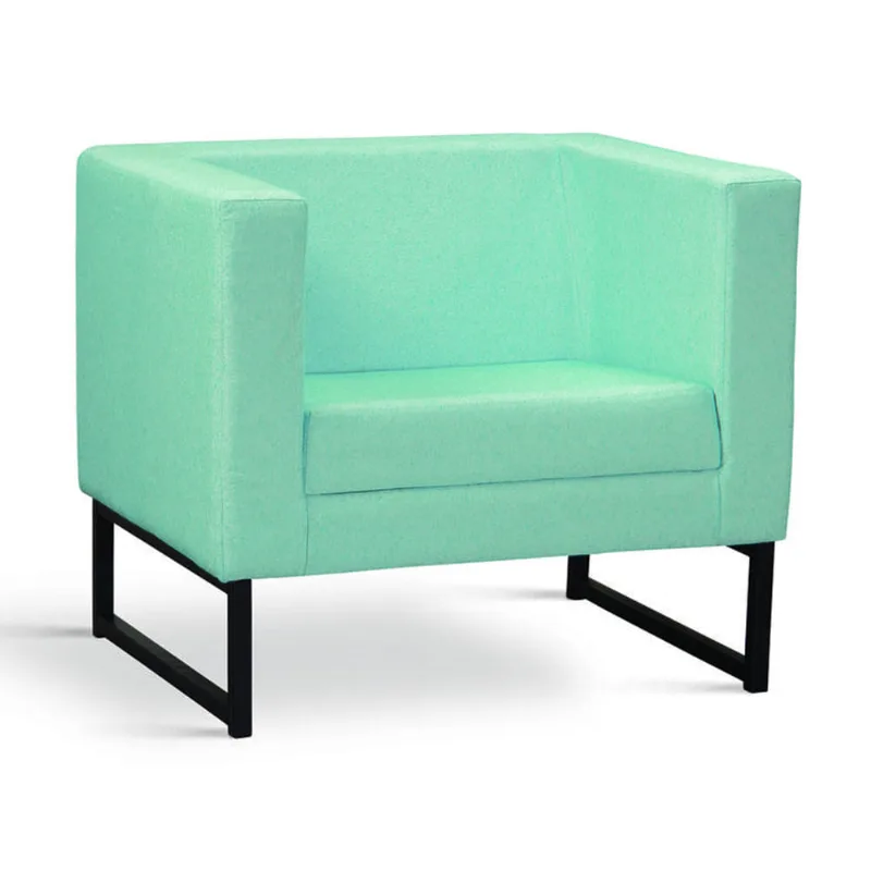 Poltrona Dafne Lona Verde Aço Preto T0051