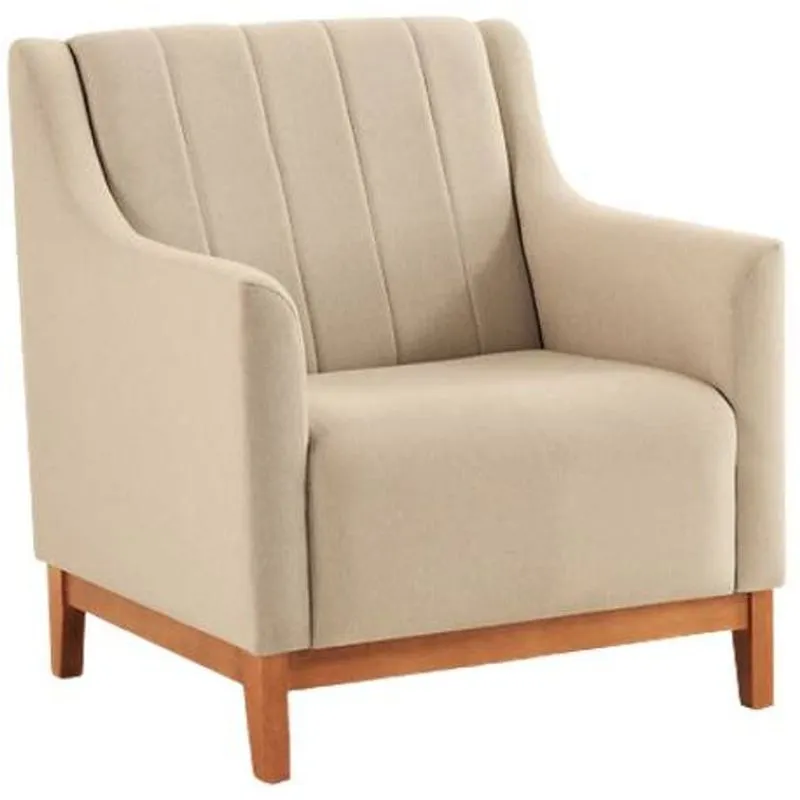 Poltrona Cassandra Castanho T1947 Bege - Daf