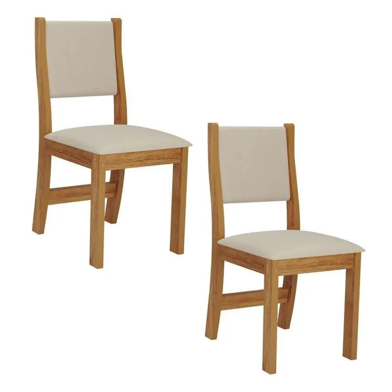 Conjunto 2 Cadeiras Estofadas Para Mesa De Jantar Sol Viero