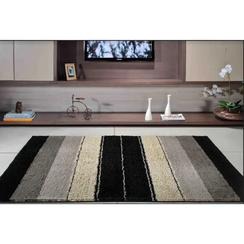 Tapete Oasis Classic Listrado Preto 135x200