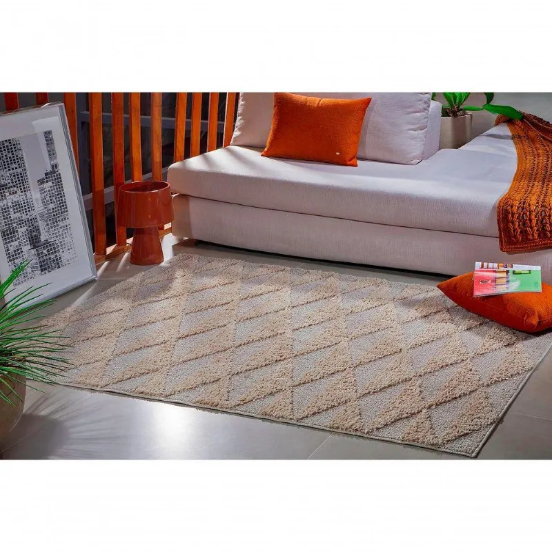 Tapete Relevo Jazz Perola/ Cinza 1,50 X 2,00 Des 13
