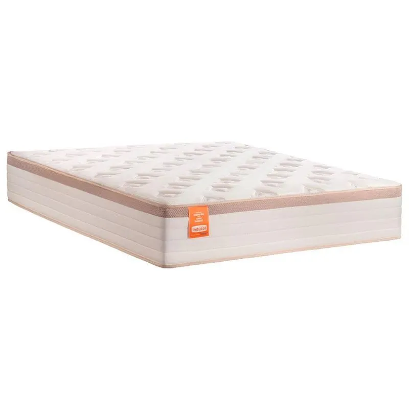Colchão de Casal Isis com Euro Pillow e Molas Ensacadas 27 x 138 x 188cm Inducol Bege