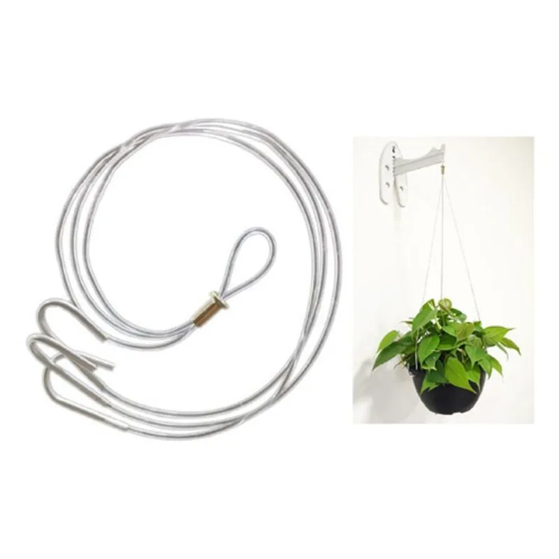 03 Unid Suporte Para Vaso Cabo Em Nylon Corrente Vaso 60cm