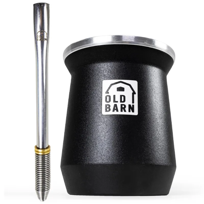 Kit Tereré Cuia Bomba Alumínio Jumbo De Inox Mola Térmico