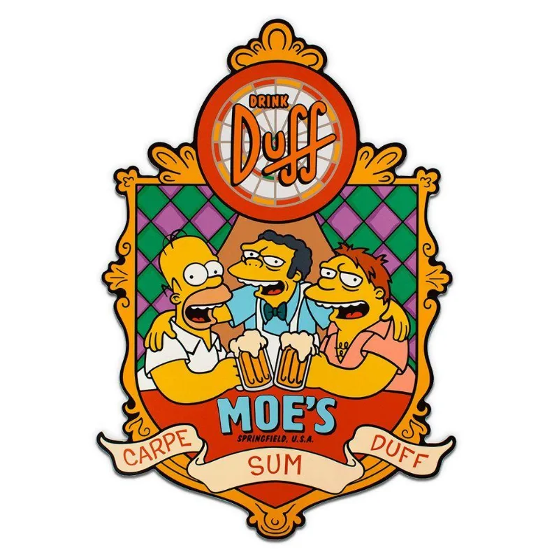 Placa Decorativa Cerveja Simpson Duff Recorte 44x28 Cm