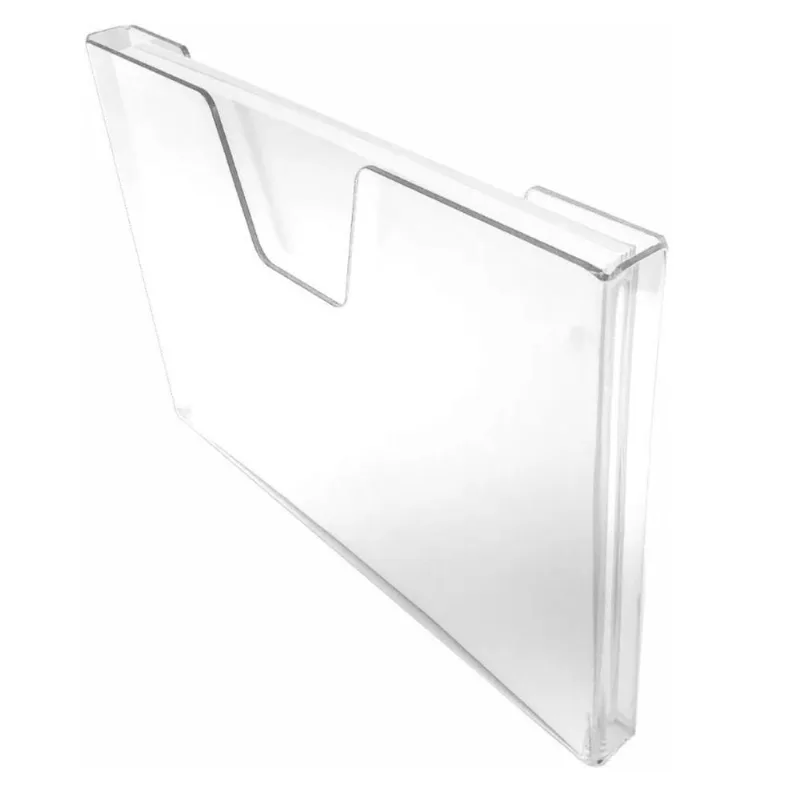 Display Porta Folha Prontuário Parede A4 Acrílico Horizontal