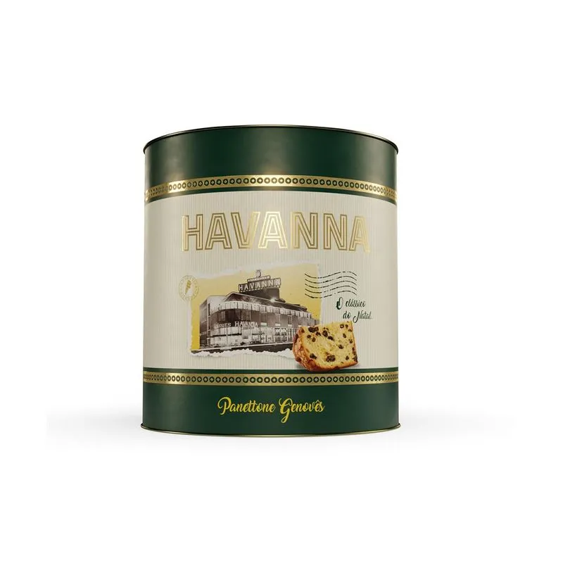 Panettone Havanna Lata Pan Dulce Genovês Com Frutas 500g