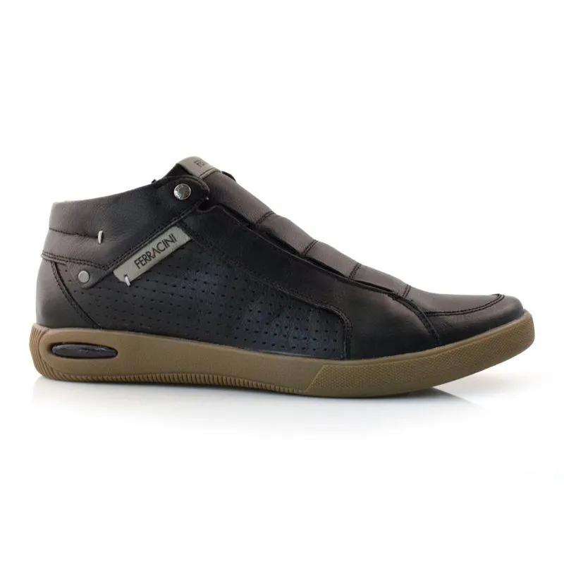 Sapatênis Masculino de Couro Ferracini Preto 1445 41