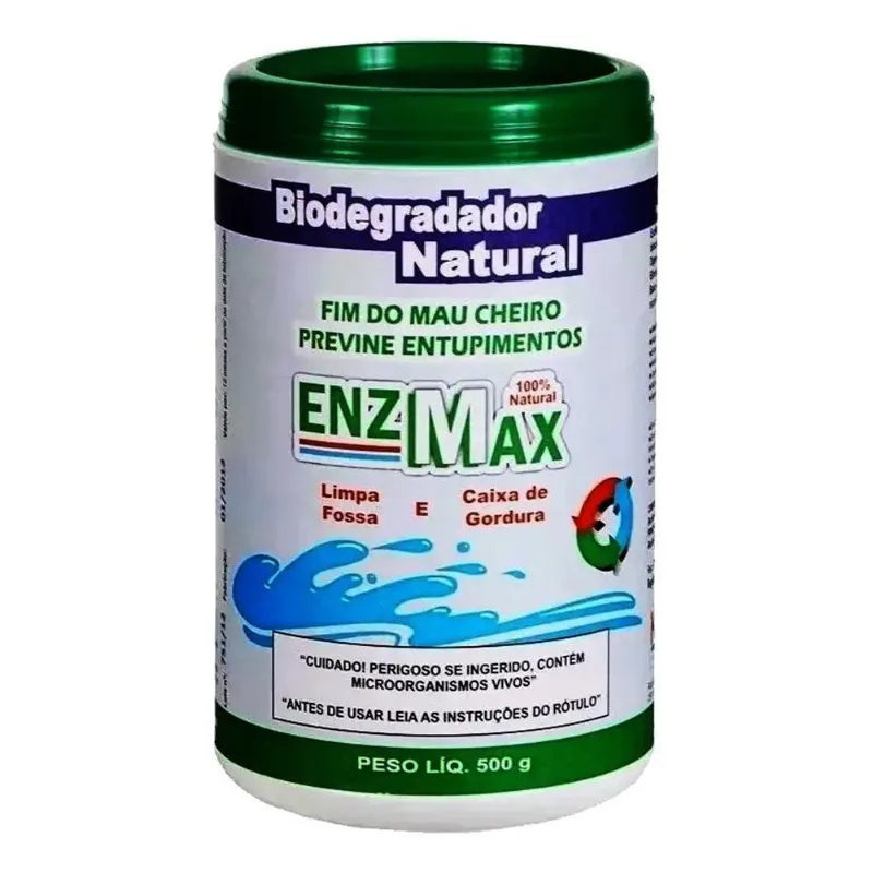 Enzmax Enzimas Limpa Fossa Séptica E Caixa De Gordura 500g