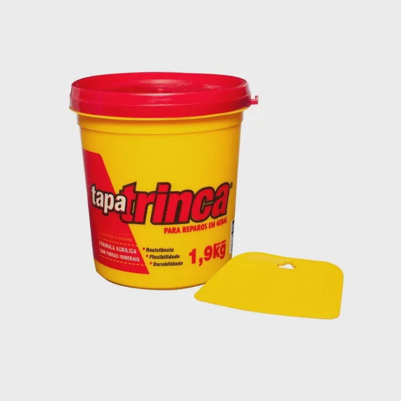 Massa Tapa Veda Trinca Fissura c/ Espátula Bricolagem 1,9kg