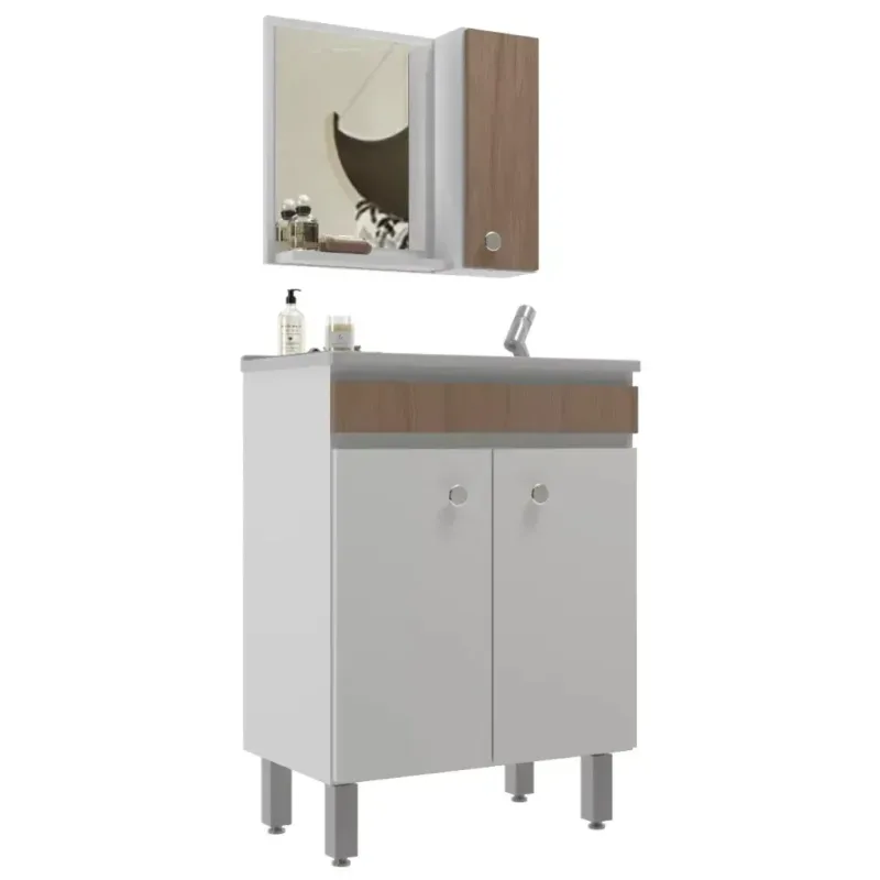 Balcão para banheiro palermo 55cm (Imbuia) - Belizze