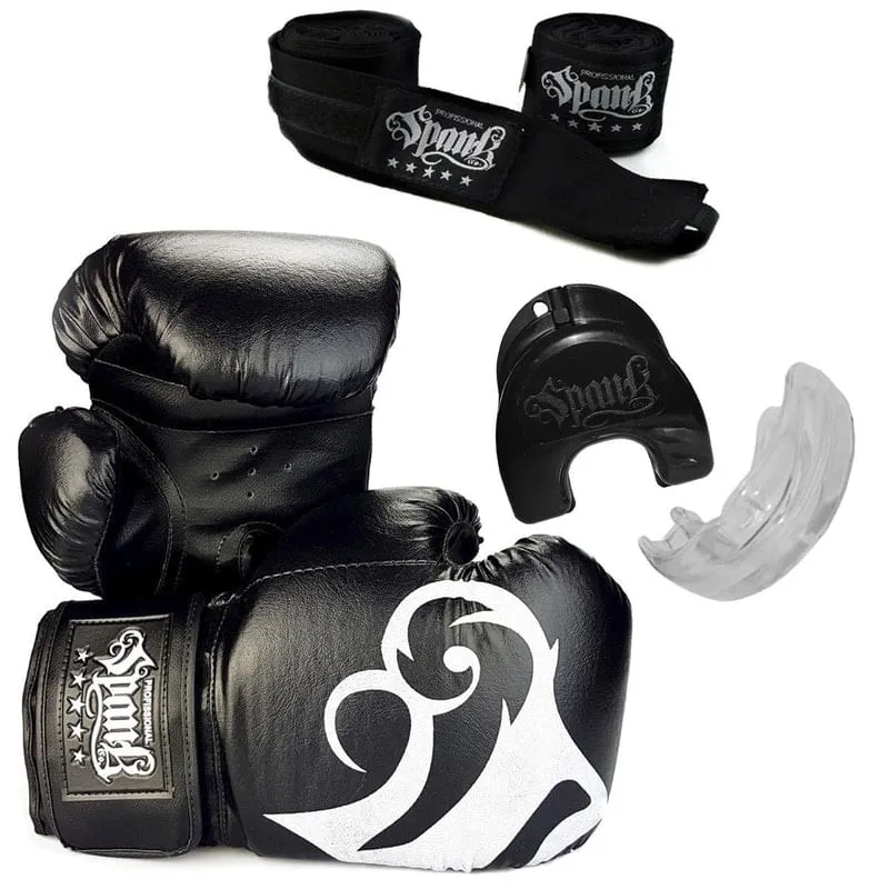 Kit Treino Boxe Spank - Preto - 12oz