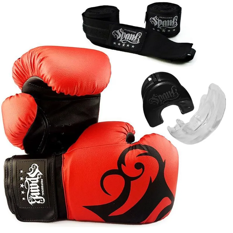Kit Treino Boxe Spank - Vermelho - 10oz