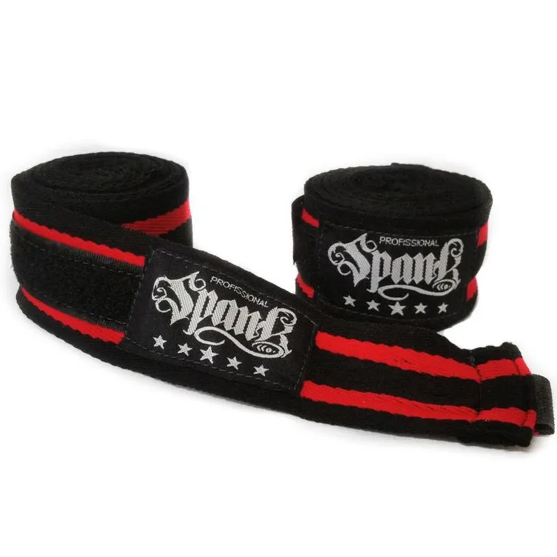 Bandagem Atadura Elástica Spank 3 Metros - Preto Vermelho