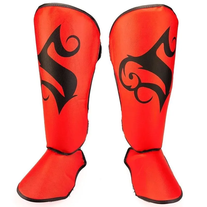 Caneleira Muay Thai Kickboxing Spank - Vermelho - G