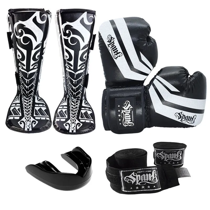 Kit Treino Muay Thai confy Spank - Preto