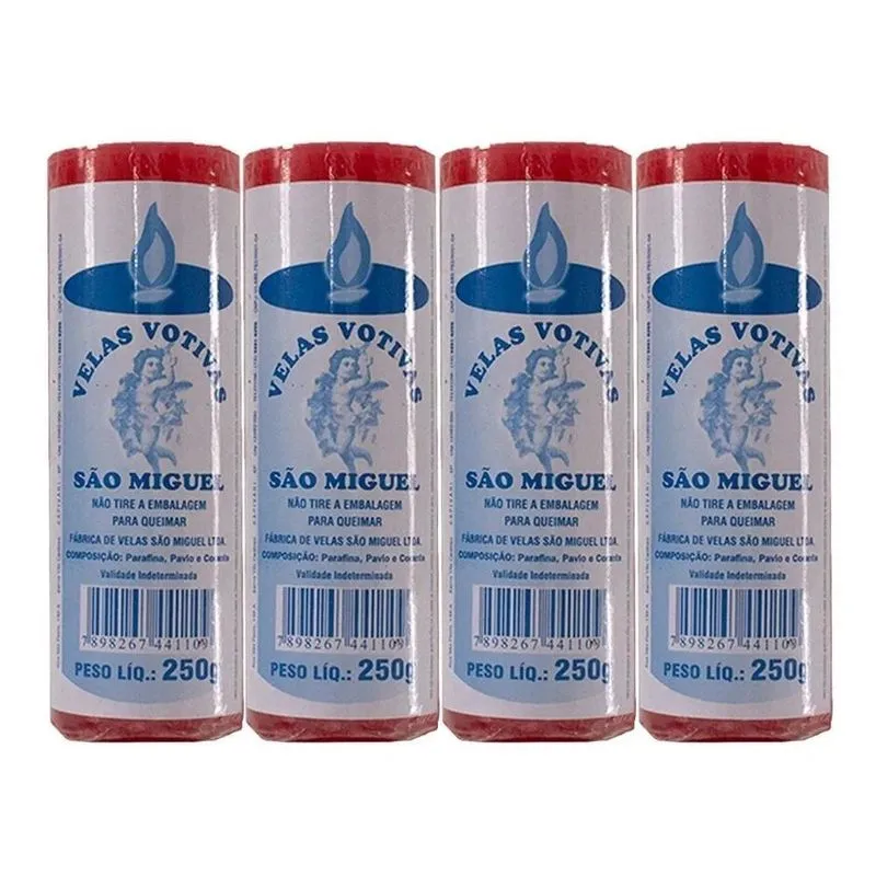 Velas 7 Dias Coloridas 250gr (kit Com 4 Uni)