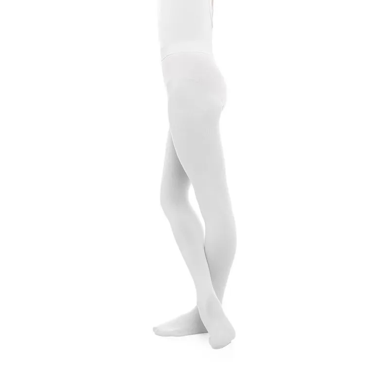 MEIA-CALÇA COM PÉ - INFANTIL BRANCA P/M