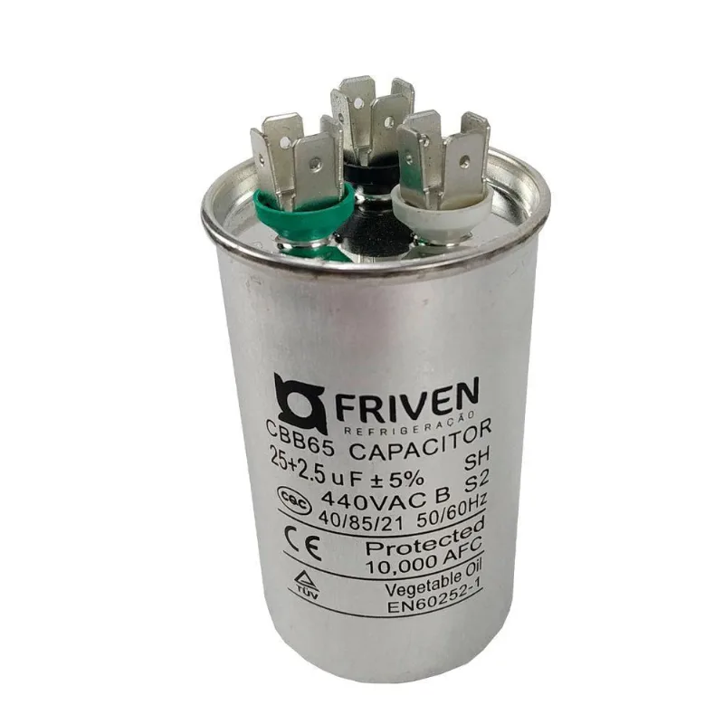Capacitor 25 + 2,5 Uf 440v Duplo único