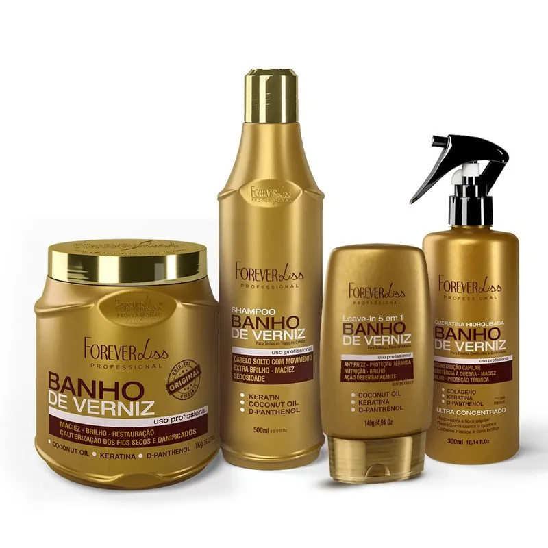 Kit Banho De Verniz Extremo Profissional Forever Liss Kit