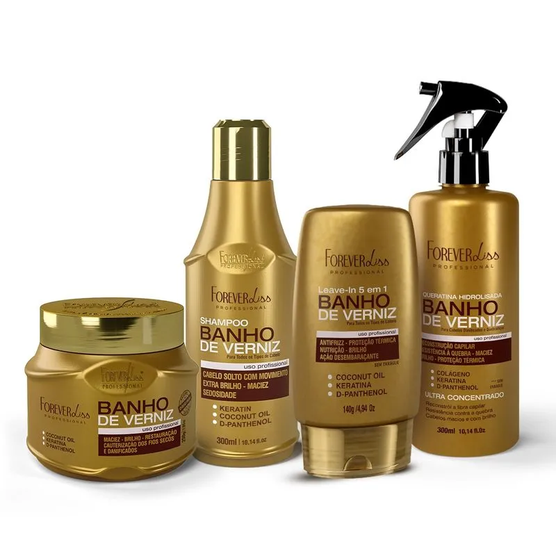 Kit Hidratação Em Casa Banho De Verniz Forever Liss Kit