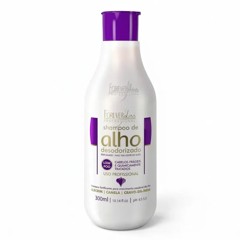 Shampoo De Alho Desodorizado 300ml Forever Liss - lojaparaisodarepublica
