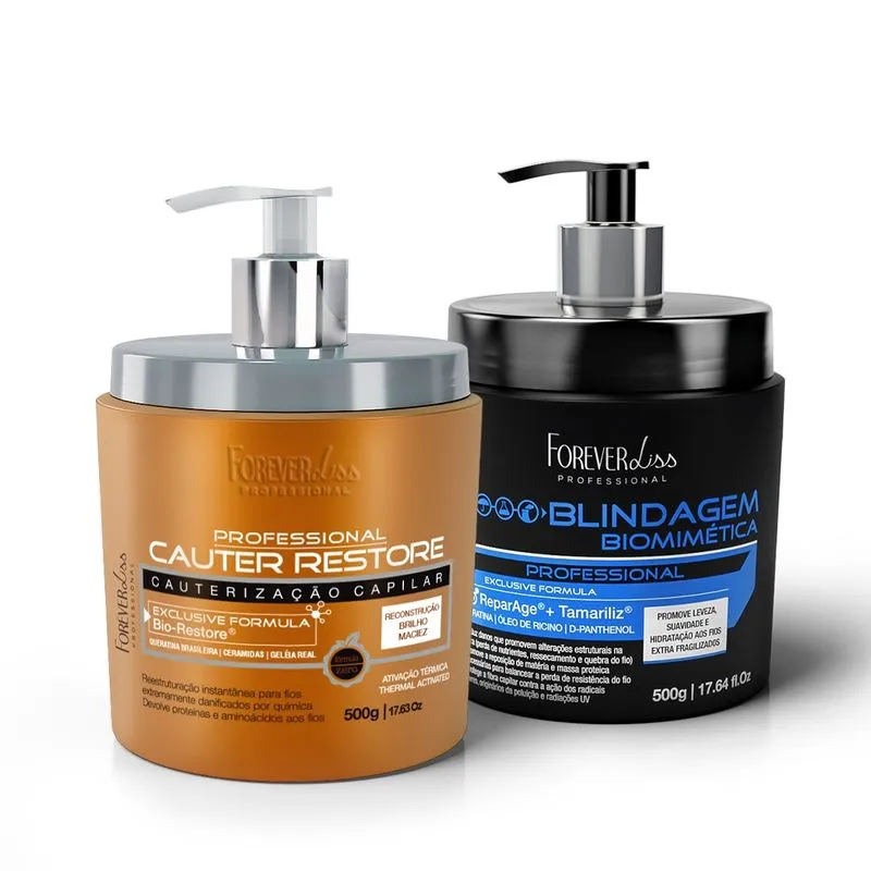Kit Cauterização Capilar com Blindagem Biomimética 500g Kit