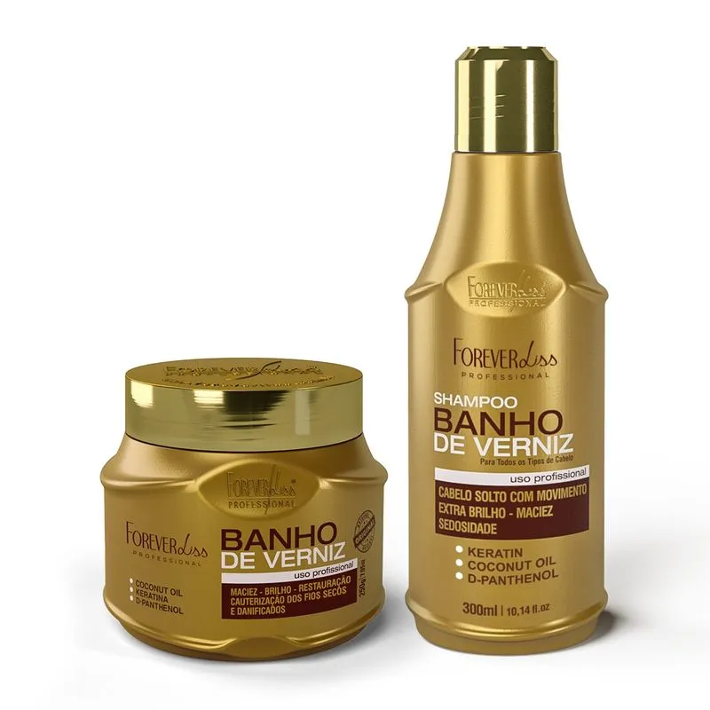 Kit Especial Banho de Verniz com Shampoo 300ml Máscara 250g 1Un