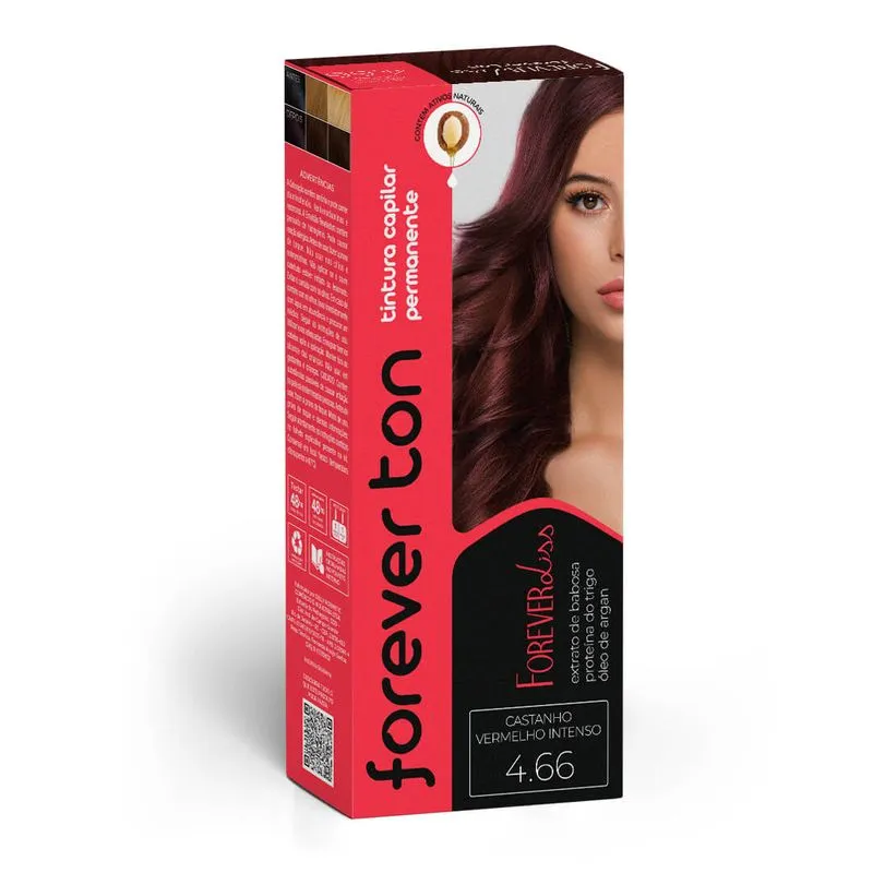 Tinta de Cabelo Forever Liss Castanho Vermelho Intenso 4.66