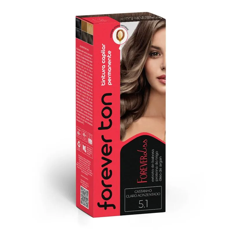 Tinta De Cabelo Forever Liss Castanho Claro Acinzentado 5.1