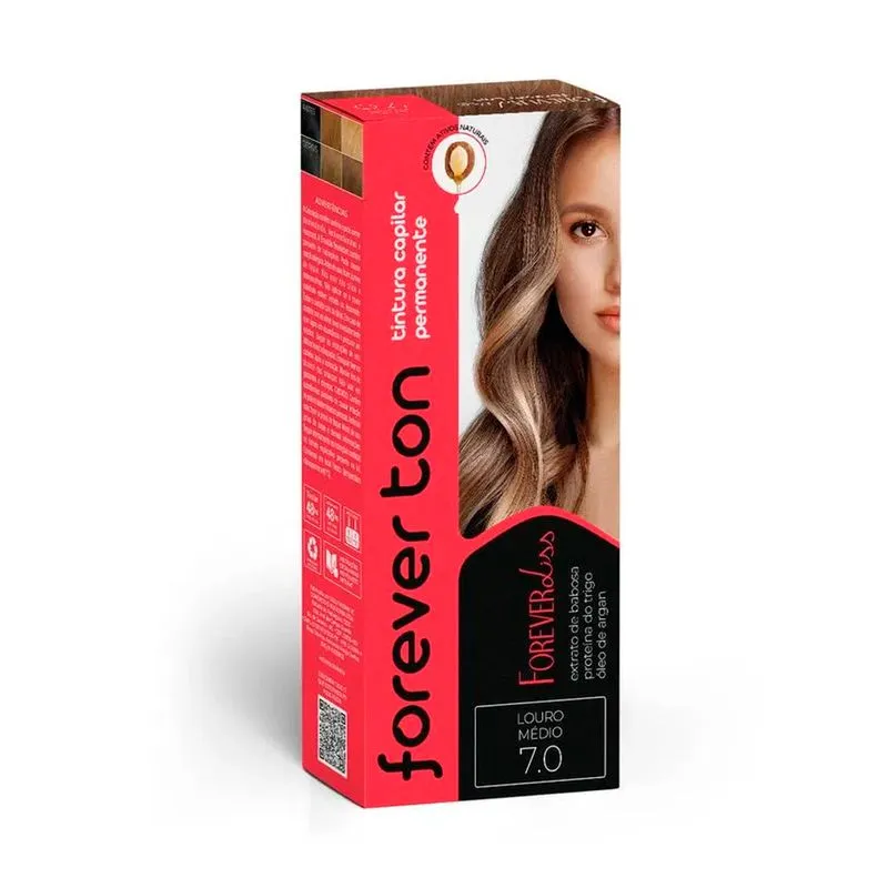 Tintura Forever Liss Louro Médio 7.0