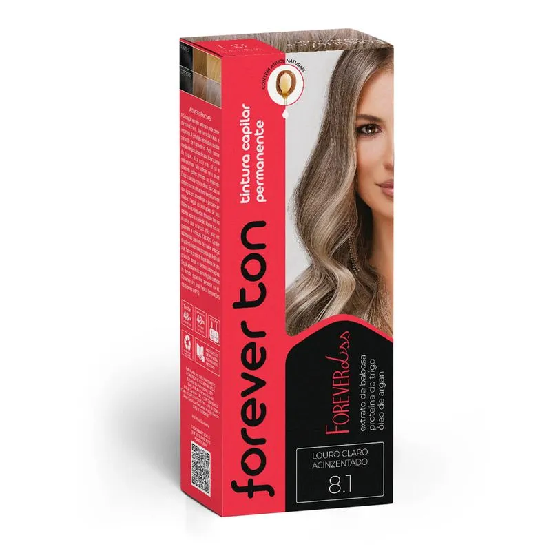 Tinta De Cabelo Forever Liss Louro Claro Acinzentado 8.1