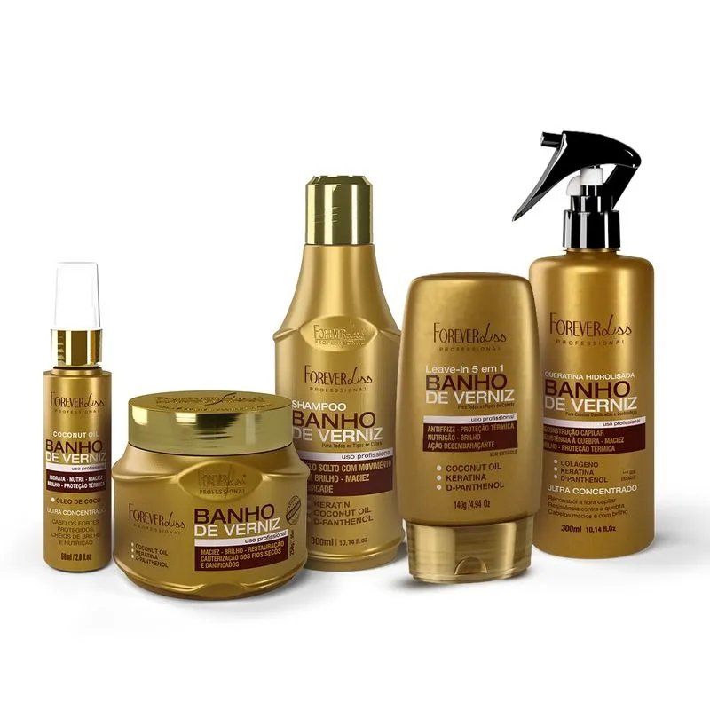 Kit Banho De Verniz Completo Brilho Extremo Forever Liss Kit