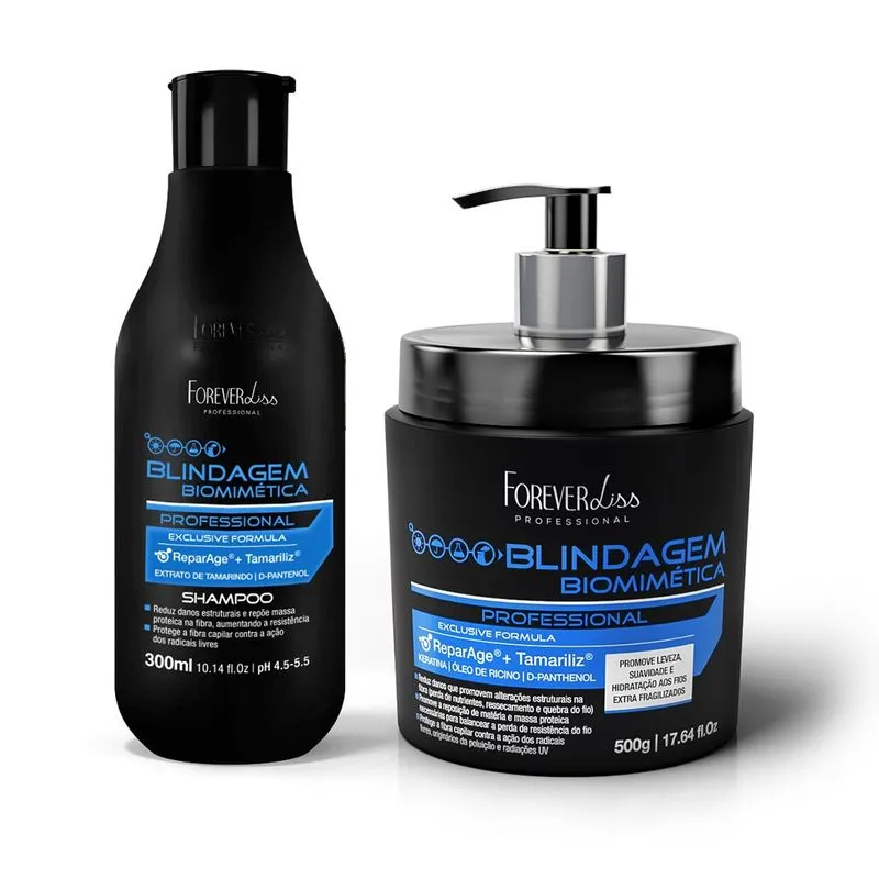 Kit Shampoo e Máscara Blindagem Capilar Forever Liss Kit