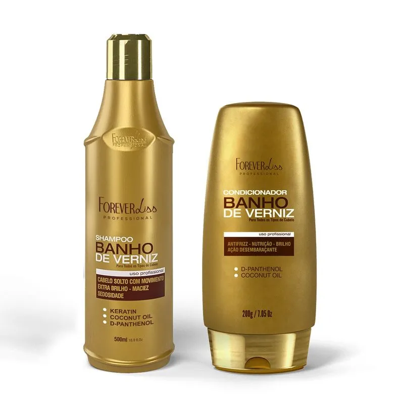 Kit Shampoo e Condicionador Banho de Verniz 200g Kit