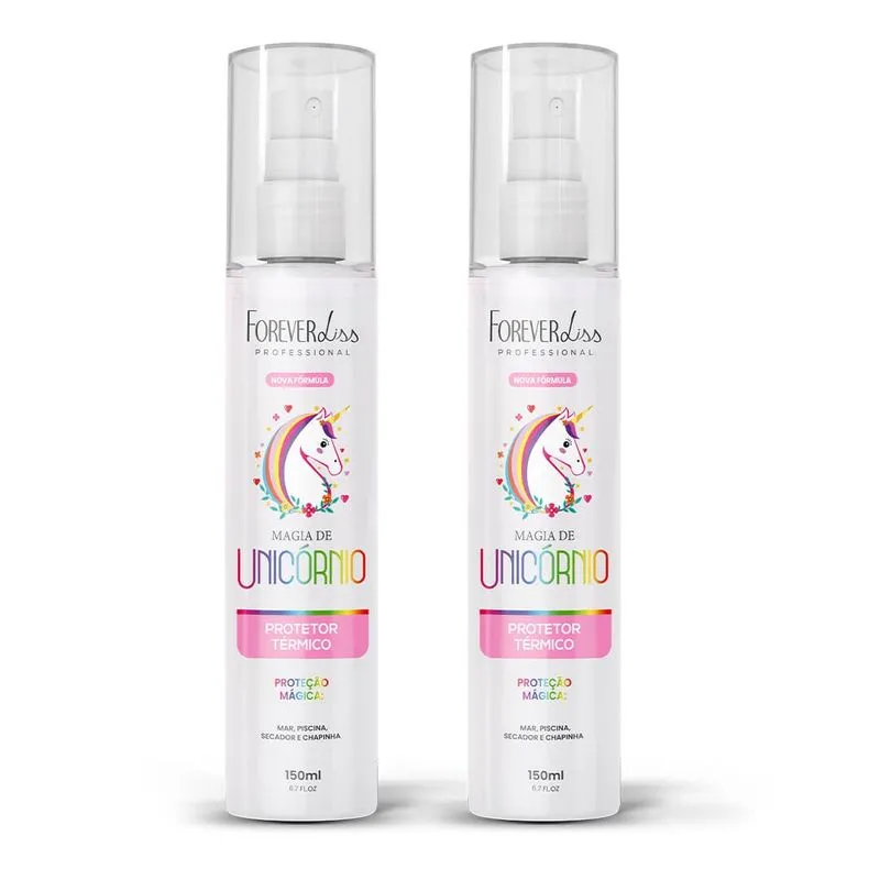 Combo Protetor Térmico Magia de Unicórnio Forever Liss 150ml Kit
